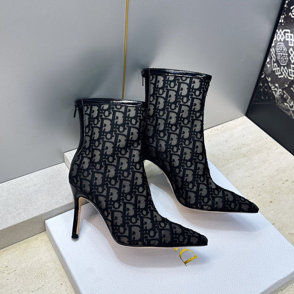 CD 26s Ardiorble Ankle Boots Black Mesh Leather 959599