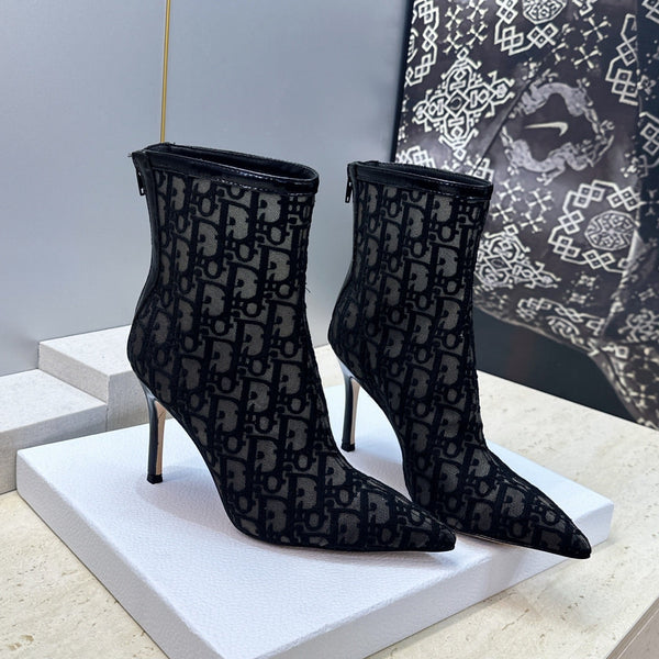 CD 26s Ardiorble Ankle Boots Black Mesh Leather 959599
