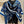 Chevaux Dechaines Shawl 135 CM IN Dark Blue Colorful Cashmere Silk 373682