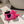 POINTED-TOE FLATS WITH BOW IN HOT PINK SOFT LAMBSKIN