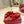 FUSSFRIEND CHERRY RED SILK VELVET SLIDE SANDALS