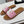 LYMPIA MULE IN TRIOMPHE JACQUARD WOOLLEN FABRIC WHITE PINK CARO