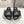 SLIDE SANDALS IN BLACK NYLON AND RUBBER WHITE PRINT