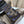 PRA CROCODILE LEATHER MOTIF SANDALS BLACK AND LAPIS CALFSKIN
