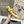 Alaila Biker Ballet Flats In Light Yellow Cowhide 911436
