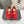 Alaila Ballet Flats In Red Velvet With Rhinestones 971994