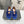 Alaila Ballet Flats In Dark Blue Velvet With Rhinestones 971996