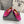 Alaila Ballet Flats In Deep Pink Velvet With Rhinestones 972002