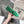 Alaila Ballet Flats In Green Velvet With Rhinestones 972004