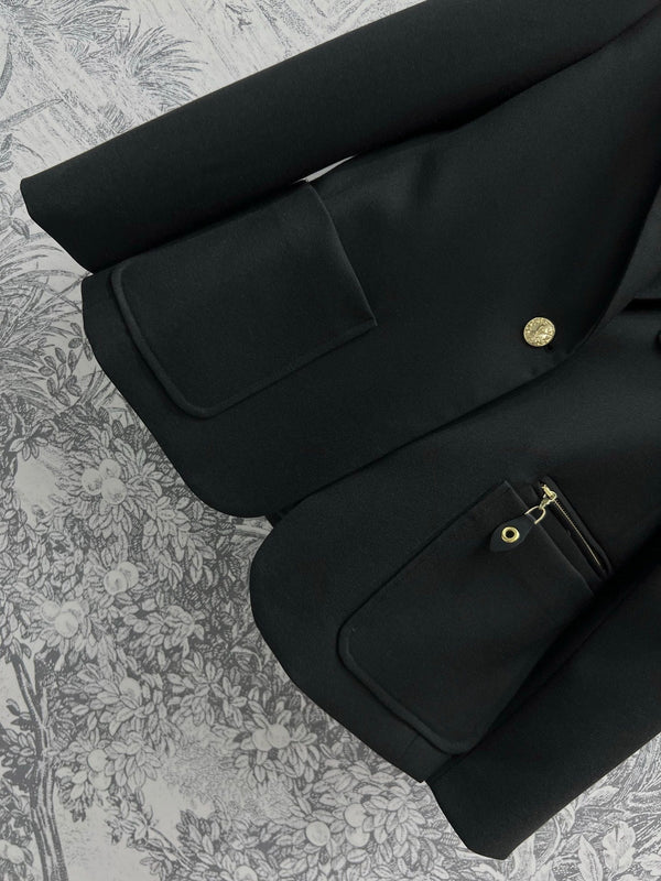 LV 25 Flower Vest Black Polyamide Wool