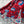 LV 25 Retro Floral Pattern Suspender Flower Dress Red Poliester