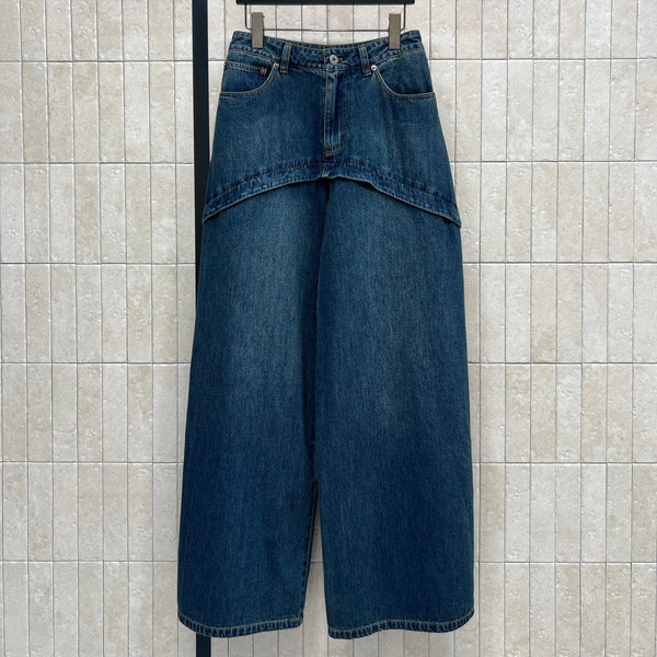 Loew 26s High-Waisted Wide-Leg Denim Pants 400692