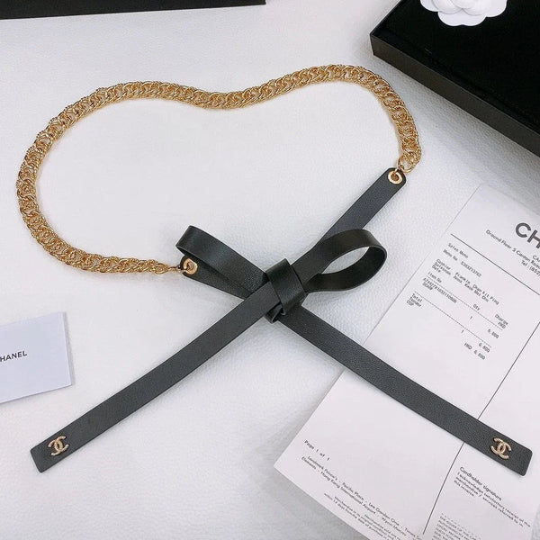 CC 2026 Spiral Bow Waist Chain Belt