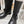 CD D-Major Boot Black Mix White Calfskin And Denim Fabric