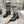 CD D-Major Boot Grey Mix Black Calfskin And Denim Fabric