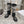 CD D-Major Boot Black Mix White Calfskin And Canvas