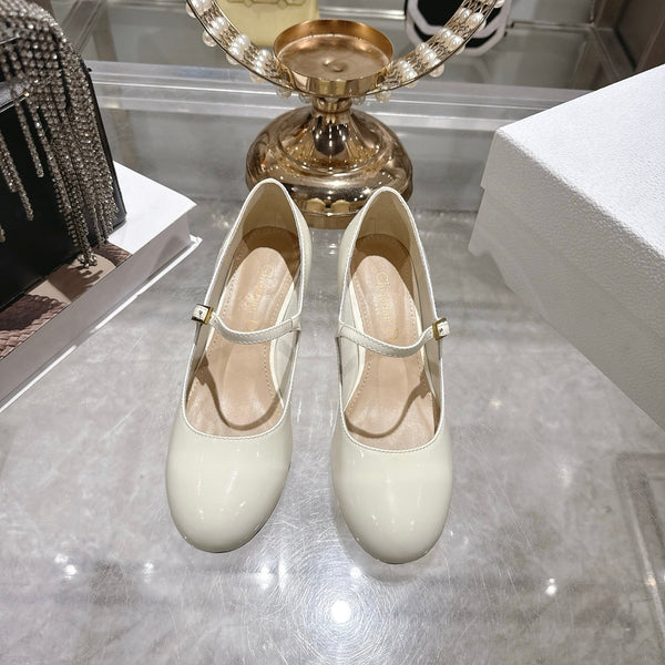 CD 26 Lolita High-Heeled 40 Ivory Patent Leather 592218