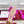 VLogo Bow Mules Women Silk Hot Pink