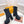 ANKLE BOOTS BLOCK HEEL 9 CM IN BLACK PEPPLE CALFSKIN