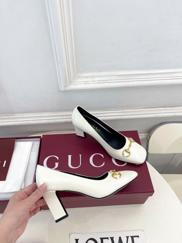 GG 26s Signora Pump 7.5cm White Leather 640306