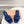 Miu 26s Rhinestone Flat Sandals Dark Blue Sheepskin Silk 891872