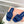 Miu 26s Rhinestone Flat Sandals Dark Blue Sheepskin Silk 891872