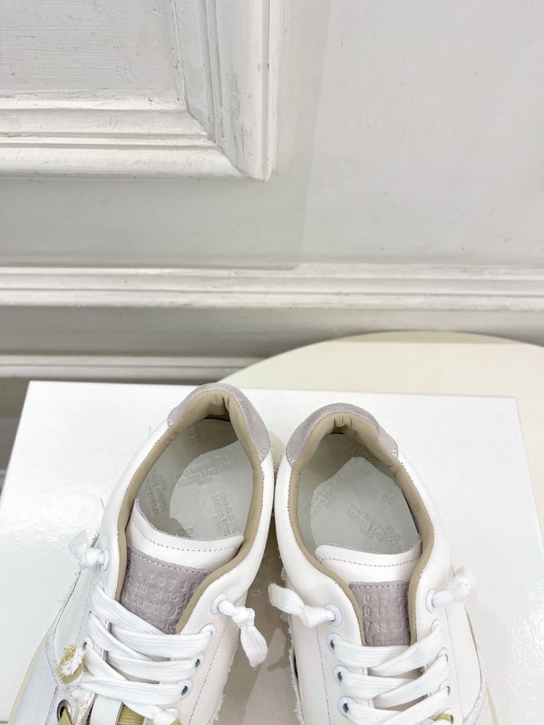 MM 26s New Evolution Sneakers Grey Cream Canvas Calfskin 947484