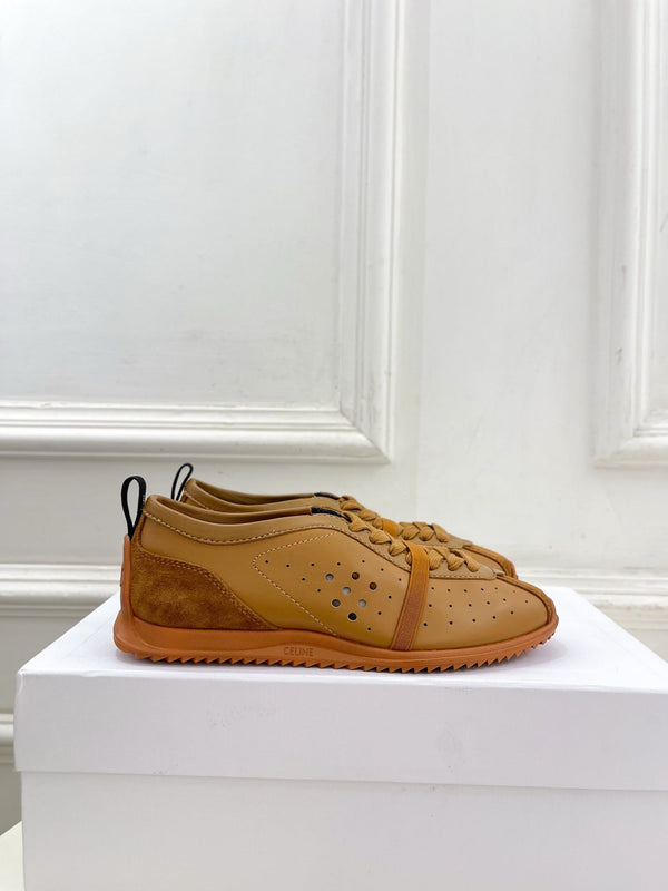CE 26s Soft Sneaker Camel Perforated Lambskin Suede 947588