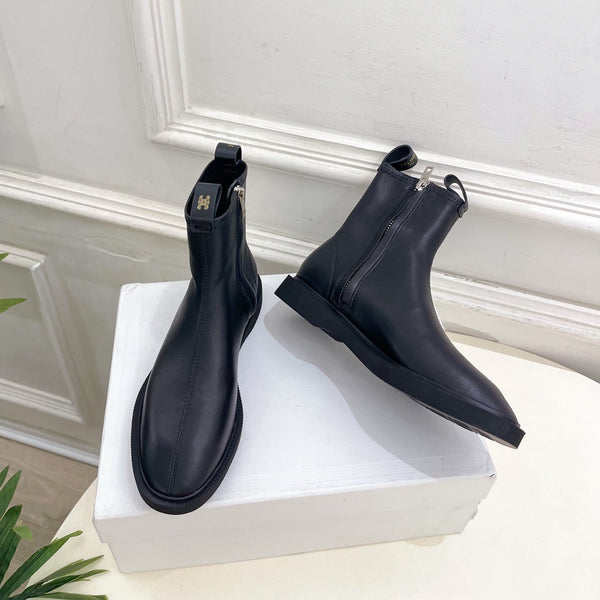 CE 26s Flow Zipped Ankle Boots Black Leather 947593