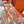 HM 26s 90 Scarf Orange White Colorful Mulberry Silk 153382