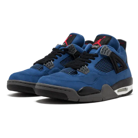 Nike Air Jordan 4 Dark Blue Black Suede
