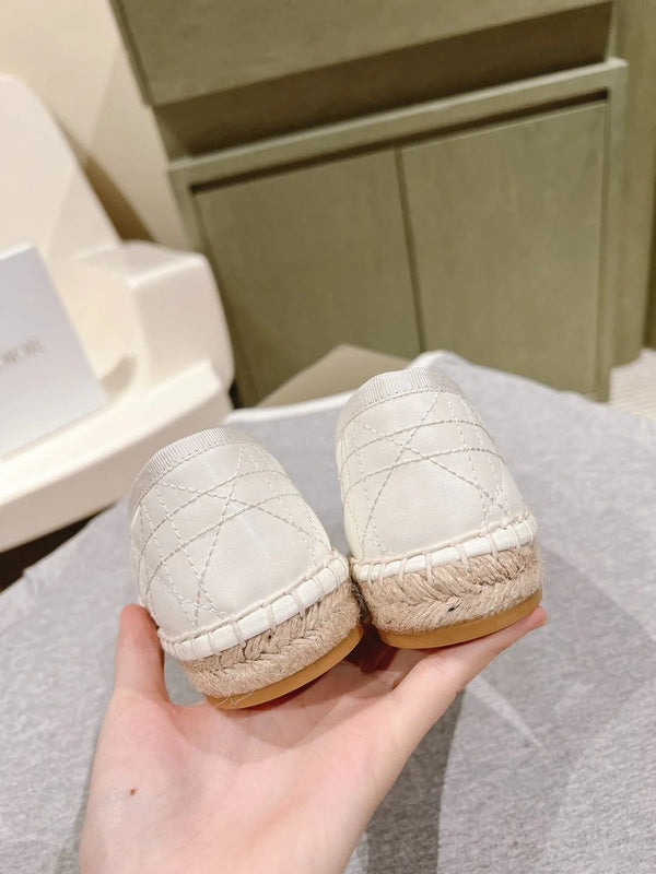 CD 26s Loafers Embroidery White Cowhide 653265