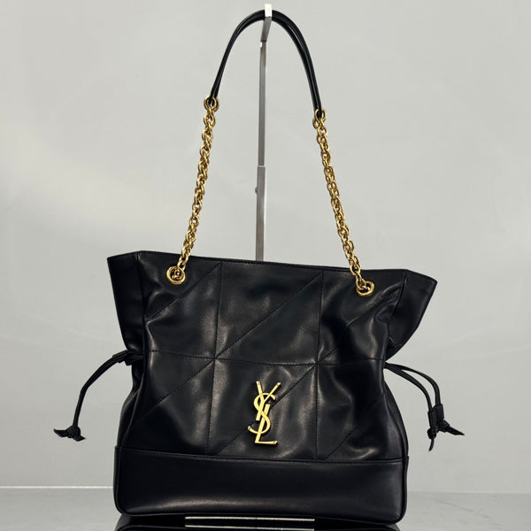 YSL Small Tote Bag 29 Black Caflskin