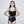 CC BIKINI SWIMSUIT SET IN BLACK AND WHITE TRIM WHITE WAIST TIE DETAIL 613721