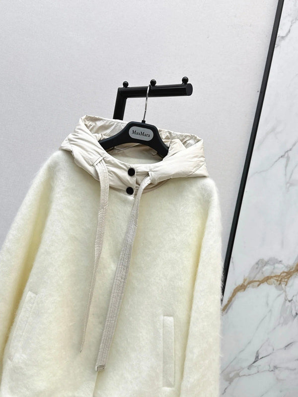 MAX MARA 25S HOODED KNIT JACKET 106
