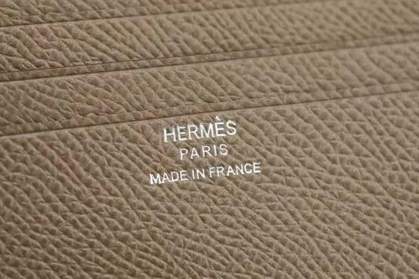 Hermes 2026 Bearn Compact Wallet Etoupe Epsom Leather