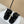 CD 26s Sandals Black Sheepskin Canvas 643494