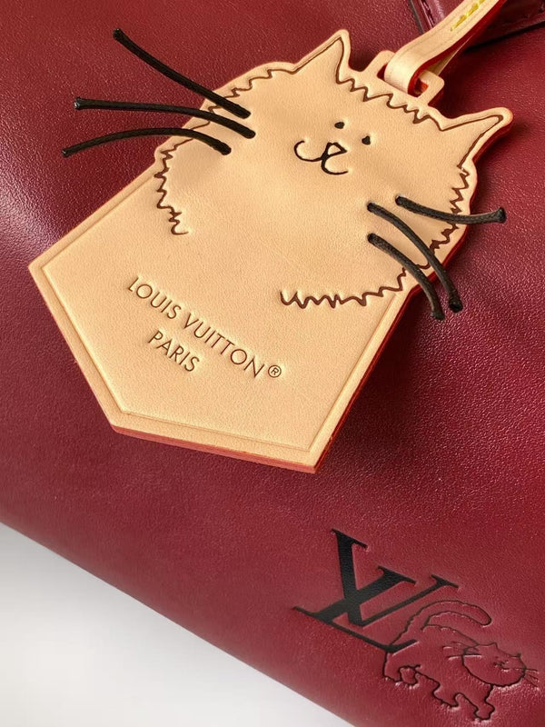 LV Speedy Soft 30 Bag Plum Pink Calfskin