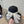 STRAW HAT BOW WITH PEARL BLACK 672699