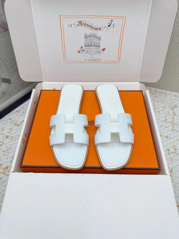 HM 26ss Oran Sandals White Cowhide 625040