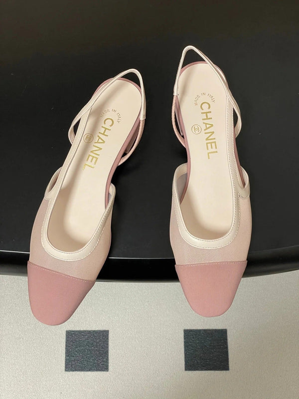 CC 26s Slingback Light Pink Mesh Fabric Sheepskin 649447