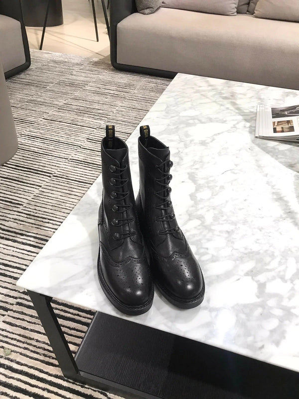 CD 26s Diorunit Combat Boots Black Leather 966677