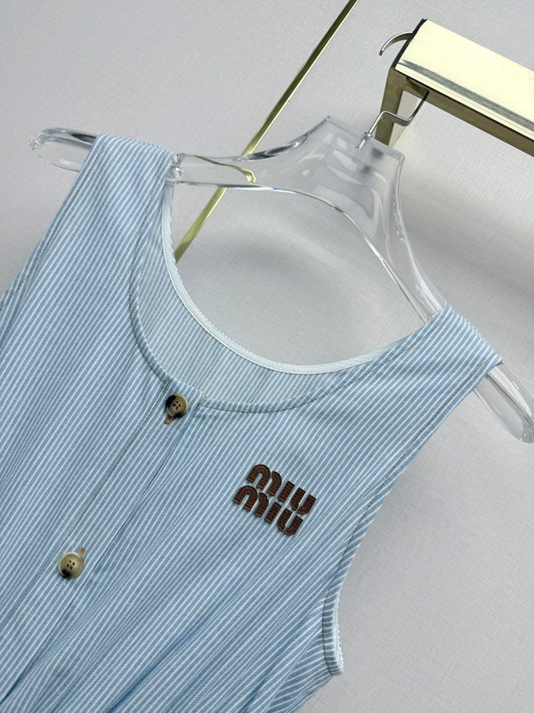 Miu 2026 Sleeveless Dress Cotton 396773