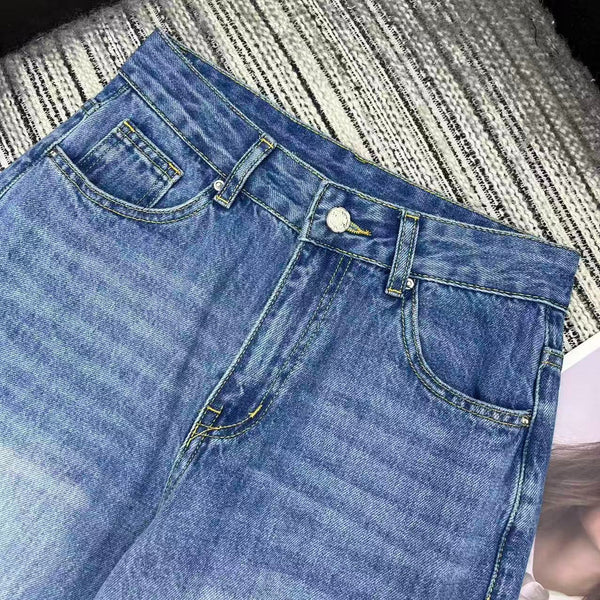 Chanel 2026 Jean With Floral Embroidered Pattern Blue Cotton 358658