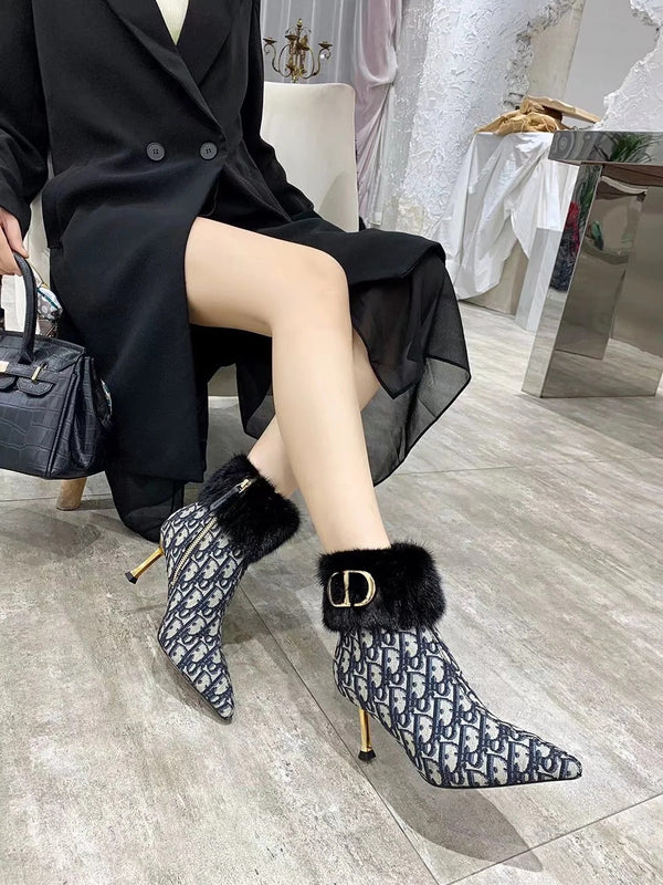 CD 26s Oblique Ankle Boots 70mm Fabric 966674