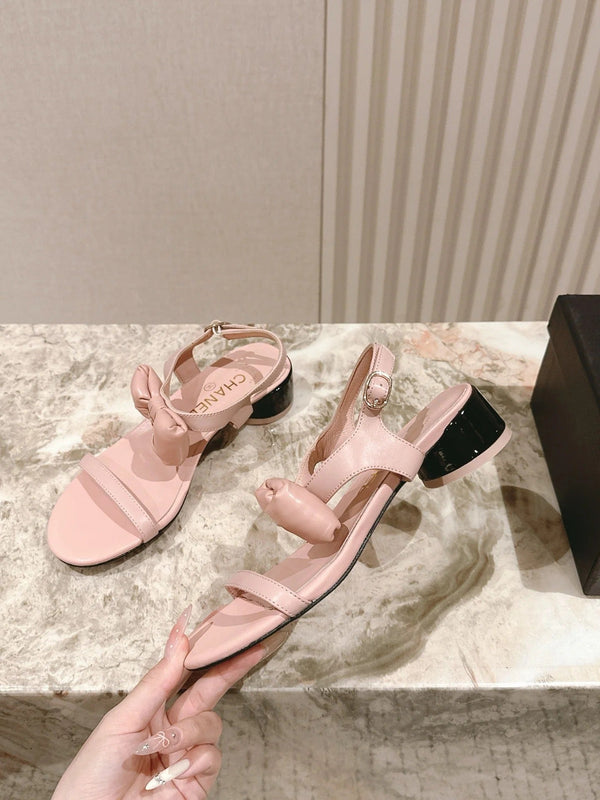 CC 26s Bow Sandals Pink Cowhide 658470