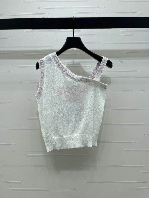 Chanel 2026 Butterfly Off-Shoulder Knitted Vest Wool Cashmere