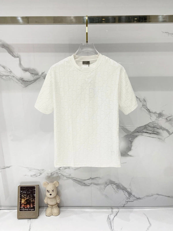 CD 26A Men Custom Terry Jacquard Crew Neck T-Shirt Fabric 290104