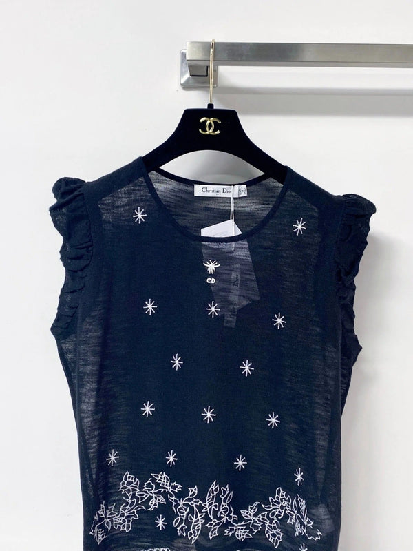 CD 2026 Sleeveless Knit Vest Black Polyamide 479939