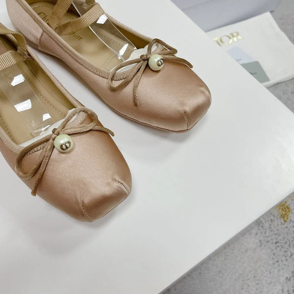 CD 26s Grosgrain D-Joy Ballet Flats Satin 966604
